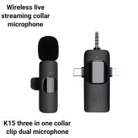 ราคา COD Wireless lavalier Microphone ไมโครโฟนไร้สายแบบพกพาใช้สําหรับ ios Type C ไมค์ไร้สายหนีบเสื้อ ไมค์หนีบปกเสื้อ ไมค์หนีบปกเสื้อขนาดพกพา ไมค์สำหรับไลฟ์สด บันทึกวีดีโอ มโครโฟนหนีบปกเสื้อไร้สาย (20808780