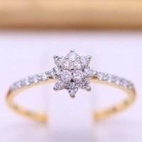 ราคา Happy Jewelry แหวนเพชรของแท้ แหวนดอกพิกุล ทองแท้9k 37 5 แหวนเพชรผู้หญิง ขายได้ จำนำได้ ME516 (16825046590)