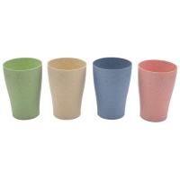 ราคา Eco Friendly Healthy Wheat Straw Biodegradable Mug Cup for Water Coffee Milk Juice Tea 4pcs (14889414481)
