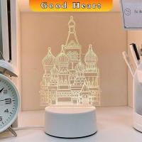 ราคา Jai Dee โคมไฟตกแต่งห้อง โคมไฟตั้งโต๊ะ LED โคมไฟ 3D night light (14479506627)