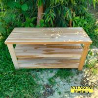 ราคา SLK ชั้นวางทีวีไม้สักแท้ ชั้นวางของ ชั้นไม้สักยาว ขนาด 100 40 สูง50 ซม งานดิบยังไม่ทำสีใดๆ (19851619481)