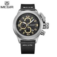 ราคา นาฬิกาข้อมือ ผู้ชาย นาฬิกาข้อมือแฟชั่นชาย สายหนังสีดำ นาฬิกาข้อมือดีไซน์สปอร์ต Megir Watch TG01 BR (100235449)