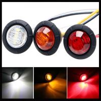ราคา สีเหลืองสีขาวสีแดงไฟไฟติดรถข้างรถเทรลเลอร์แบบกลม12V 24V 3LED 3 4 1ชิ้นสำหรับรถบรรทุกไฟไฟสัญญาณเลี้ยวรถบรรทุก (20508686895)