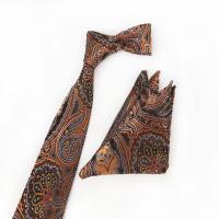ราคา ชายทางการค้าสุภาพบุรุษเน็คไทและกระเป๋าผ้าขนหนูชุดลายโพลีเอสเตอร์เนกไทธุรกิจเหล้าองุ่นงานแต่งงาน TIES สีน้ำตาล (19592454065)