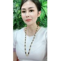 ราคา สร้อยคอเงินแท้นิลแท้ชุปทองkยาวสวมหัว (20988651764)