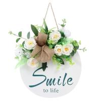 ราคา Wood Welcome Sign For Front Door Artificial Flowers Spring Welcome Sign For Front Door Round Wood Wreaths With Welcome Sign Wood For Home Restaurant attractively (20362335381)