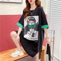 ราคา ชุดคลุมท้องเกาหลีขนาดบวกผ้าฝ้ายแขนสั้นเสื้อยืดหญิงตั้งครรภ์แต่งตัวฤดูร้อนหลวมกลางความยาวชุดคลุมท้องสำหรับตั้งครรภ์สบายๆ Slit ปลอมสองชิ้นชุดคลุมท้องตั้งครรภ์ (19280734011)