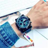 ราคา Moment beautiful big dial of tritium han edition fashion sports watches male students countdown waterproof luminous digital watch nb230710 (19641957609)