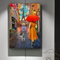 ราคา คลาสสิกภาพวาดสีน้ำมันผ้าใบพิมพ์ผู้หญิงถือร่มโปสเตอร์ผนังศิลปะภาพภาพสำหรับห้องนั่งเล่นห้องนอนตกแต่ง (20146635870)