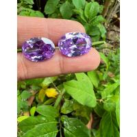 ราคา เพชรรัสเซีย CUBIC ZIRCONIA ROYAL DIAMOND CUT LAVENDOR ลาเวนเดอร์ เพชรรัสเซีย OVAL Cubic zirconia 2 เม็ด 8X6 มม (14701383066)