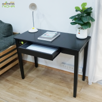 ราคา Baanmainicha โต๊ะทำงาน โต๊ะคอมพิวเตอร์ไม้ยางพารา รุ่นพรีม่า ไม้จริง Size 50x100x75 cm ประกอบง่าย บ้านไม้ณิชา (15584620972)