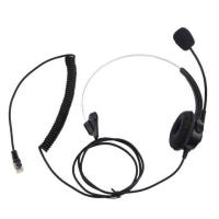 ราคา hot 4 Pin RJ11 Monaural Corded Operator Call Center Telephone Headset Headphone BK (20383688791)