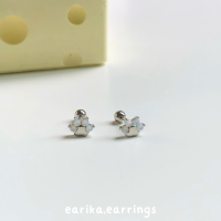 ราคา earika earrings opal paw piercing จิวหูเงินแท้จี้อุ้งเท้าสีโอปอล ราคาต่อชิ้น มีให้เลือก 3 สี เหมาะสำหรับคนแพ้ง่าย (16416829191)