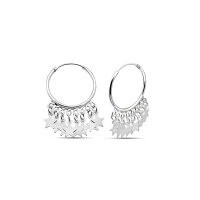 ราคา 925 sterling silver earrings small hoop shape star charm design ต่างหูเงิน 925 ทรงห่วงเล็ก ดีไซน์รูปดาว ต่างหูแฟชั่น ใส่แล้วไม่แพ้ เงินแท้ไม่ชุบ เงินแท้925 พร้อมส่ง (20250072386)