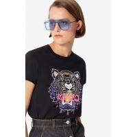 ราคา KENZO มาพร้อมกับเสื้อยืดลายปักแบน Tian Xian สามหัวเสือคลาสสิกคอกลมพิมพ์ลายแขนสั้นโลโก้ยอดนิยม (19646345321)