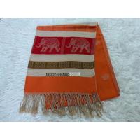 ราคา ผ้าพันคอ ผ้าคลุมไหล่ ลายช้าง ผ้าพันคอลายไทย มีหลายสี พร้อมส่ง (20603856728)