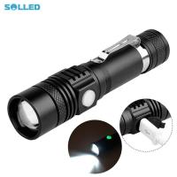 ราคา SOLLED USB ไฟฉายกำลังสูงอลูมินัมอัลลอยหัวชาร์จระยะไกลไฟฉายขนาดเล็กซูมได้ไกล (13997046792)