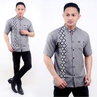 ราคา BAJU BATIK GREY KEMEJA BATIK Ready Stock Batik Viral Baju Koko Songket Viral (16487083533)