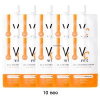 ราคา 10ซอง Ratcha Vit C Whitening Cream วิตซี ไวท์เทนนิ่ง ครีม บำรุงผิวหน้า วิตซีตัวดัง ครีมซอง วิตซีครีม น้องฉัตร กันแดดซอง 7g (19725460605)