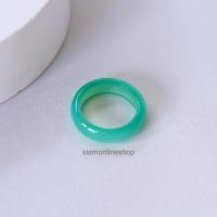 ราคา GREEN AGATE RING แหวนหินแท้ หินอาเกต โทนสีเขียว หินนำโชค หินมงคล by siamonlineshop (19896648711)