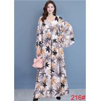 ราคา ชุดเดรสอิสลาม เสื้อเดรสมุสลิม ลายใบไม้ ทรงแขนปล่อย ผ้าสปันใส่สบาย เสื้อแขนยาว 216 เสื้อแฟชั่นอิสลาม (16075607785)