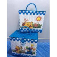 ราคา กระเป๋าสานพลาสติกลายโดเรม่อนแบบฝาปิดขนาด15 19 16 (19534061942)