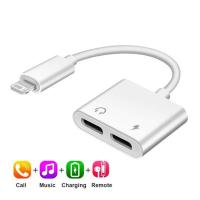 ราคา A Necessary สายแปลงหูฟัง Lightning เป็น3 5มม 2 In 1อะแดปเตอร์เสียงสำหรับ iPhone 14แจ็ค13 Aux แยกสายหูฟังชาร์จได้ (18495597378)