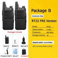 ราคา RETEVIS 2 Pcs Mini PMR 446แบบพกพาวิทยุสองทาง Ht PTT s RT622วิทยุแบบพกพาสำหรับล่าสัตว์ Cafe RT22 (19947458419)