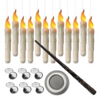 ราคา Floating Led Candles 12Pcs Flameless Battery Operated Led Candle Sticks with Magic Wand Remote Control Holiday Party Supplies for Themed Parties Stage Performance manner (20523993403)