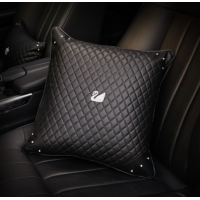 ราคา หมอน หมอนรองคอ หมอนรองเอว หมอนในรถยนต์ หมอนรองศรีษะ ลดอาการปวดคอ หนังสีดำ งานหงส์ อุปกรณ์ภายในรถยนต์ (11059495266)