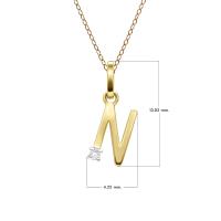 ราคา Gemondo จี้ทองคำแท้ 9 กะรัต 9K ตัวอักษร A B C D E F H J K M N O P R S T V W Y Z ประดับเพชรแท้ หรือ พลอยแท้ จี้ทองคำ จี้ทองแท้ จี้พลอย จี้พลอยแท้ จี้เพชรแท้ (12419385631)