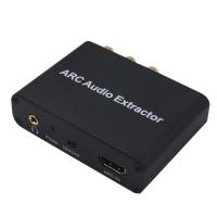 ราคา Aluminum ARC HDMI compatible Audio Extractor Digital To Analog Audio Converter AUX SPDIF Coaxial RCA 3 5mm Jack Output (11702310727)