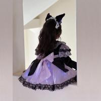 ราคา Kulomi ชุดเดรสเด็กผู้หญิงฮาโลวีนสำหรับเด็ก cos Play เดรสเรืองแสงชุดทำการแสดงเดรสเจ้าหญิงโลลิต้าสีดำทึบ (21238317525)