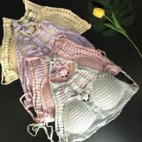 ราคา บราถักโครเช แต่งพู่ ผ้าลูกไม้ ไหมพรม เอวลอย ตกแต่งน่ารัก (15471436103)