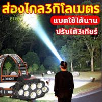 ราคา ไฟฉายคาดหัว LED 8 ดวง ระยะฉายรังสีถึง 3 กม ใช้ 10 24 ชั่วโมง ไฟฉายแรงสูง ไฟหน้า กันน้ำ ไฟฉายปีนเขา ไฟหน้าชาร์จ USB (12252689324)