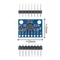 ราคา GY 521 MPU 6050 MPU6050เซ็นเซอร์ไจโรแบบแอนะล็อก3แกน โมดูลมาตรความเร่ง3แกน (21170695324)