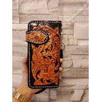 ราคา กระเป๋าสตางค์ ตอกลาย หนังแท้ กระเป๋าหนังผู้ชาย (13761318399)