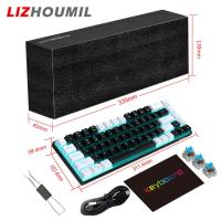 ราคา LIZHOUMIL V800 Mechanical Gaming Keyboard 68 Keys Compact Wired Computer Keyboard With LED Blue Backlit Keyboard For Laptop PC (20724141212)