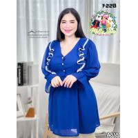 ราคา A818 ร้านนี้ส่งไว เดรสชีฟองกระดุมมุก ชุดเดรสสาวอวบ เสื้อผ้าสาวอวบ เดรสสาวอวบ ชุดสาวอวบ เดรสสาวอวบอ้วน ชุดคนอ้วนสวยๆ (13372242977)