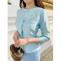 ราคา เสื้อไหมออกงาน เสื้อไทยเรือนต้น เสื้อทรงไทย กระดุมหน้าแขนกระบอกไหมญี่ปุ่นเนื้อเงาสวย อัดกาวแล้วค่ะ M XXL (11250744790)