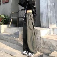 ราคา กางเกงขายาวผู้หญิงเอวสูง กางเกงขากระบอก เเบบวินเทจ มีทั้งหมด2สี ขายาว เอวสูงทรงสตรีท 190118 (21121948882)