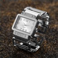 ราคา นาฬิกากำไลข้อมืออะนาล็อก3มือ3สายสี่เหลี่ยมกว้างพิเศษกำไลนาฬิกาสำหรับผู้หญิงสำหรับการประชุมและออฟฟิศ (19744472751)