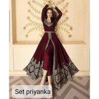ราคา Jc ZR priyanka Indian ชุดเสื้อคลุมปักลายสไตล์อินเดีย (16452345012)