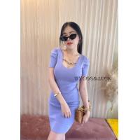 ราคา เดรสไหมพรม เดรสรัดรูป เดรสเรียบเรียบ (12288439346)