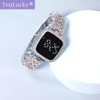 ราคา นาฬิกาอิเล็กทรอนิกส์ TenLucky สำหรับแฟชั่นสำหรับผู้หญิงนาฬิกาผู้หญิงผู้หญิงสไตล์เกาหลีระยิบระยับกันน้ำ (20921989887)