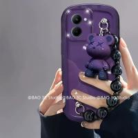 ราคา ใหม่ เคสโทรศัพท์ Phone Case VIVO Y36 VIVOY36 4G เคส Cover หรูหราสีม่วงสุดหรูฝาหลังนิ่มโปร่งใสน่ารักทันสมัยพร้อมการ์ตูนแฟชั่นสร้อยข้อมือตุ๊กตาหมี3มิติ เคสโทรศัพท 2023 (19259543034)