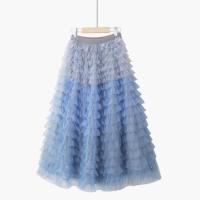 ราคา ส่งของ กระโปรงพลีทยาว เอวสูง ผ้ายืด ทรงเอ ขนาดใหญ่ พิมพ์ลาย สีรุ้ง สไตล์เกาหลี แฟชั่นสําหรับสตรี (19692272830)