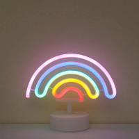 ราคา LEBI การสร้างแบบจำลองสายรุ้งนีออนสุดสร้างสรรค์คอมพิวเตอร์ข้างเตียงห้องหอพักบรรยากาศโรแมนติก Led โคมไฟตั้งโต๊ะลม (17353423351)