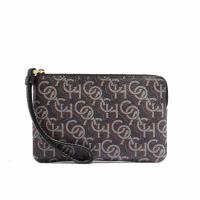 ราคา Coach outlet ของเเท้ กระเป๋าสตางค์คล้องมือ1ซิป S CORNER ZIP WRISTLET คล้องมือเล็ก 1 ซิป (19666154009)