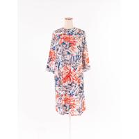 ราคา xact เดรสแขนยาวพิมพ์ลายใบไม้ ซิปหลัง ป้ายแบรนด์ระบุไซส์ S Preloved (20669995442)